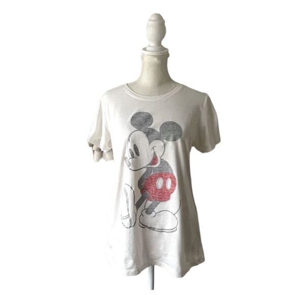 Mickey Mouse t shirt with reverse (inside out) image size medium - Picture 1 of 9